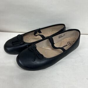Wonder Nation Mary Jane Flats Black Bow Memory Foam Slip On Size 3